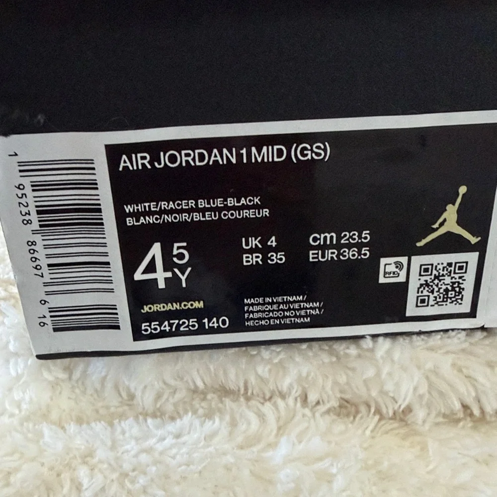 Jordan 1 Mid - white, black, racer blue - Picture 6 of 6